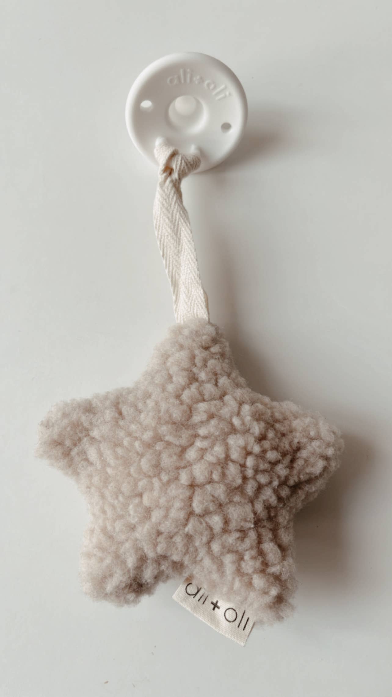 Plush Star Pacifier Holder (Sand)