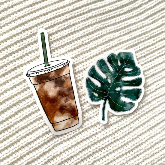 Load image into Gallery viewer, Iced Coffee Sticker 4x2in.
