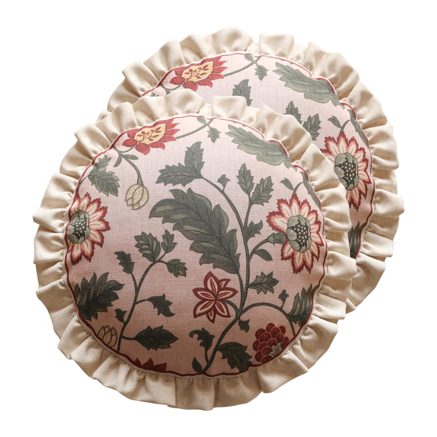 ISAENNE Designer Vintage Square Throw Pillow Cover,Set of 2,18"x18"