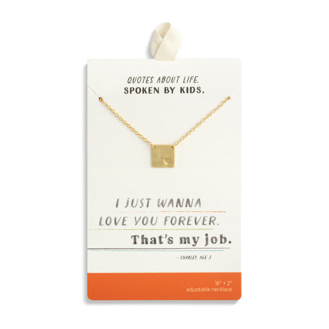 Heart Charm Gold Necklace 16"