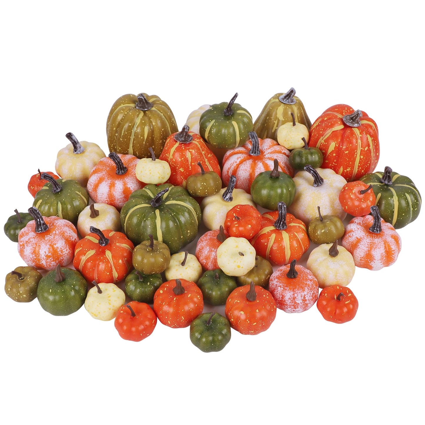 winemana 12 Pcs Pumpkin Fall Decorations, Golden Artificial Pumpkins