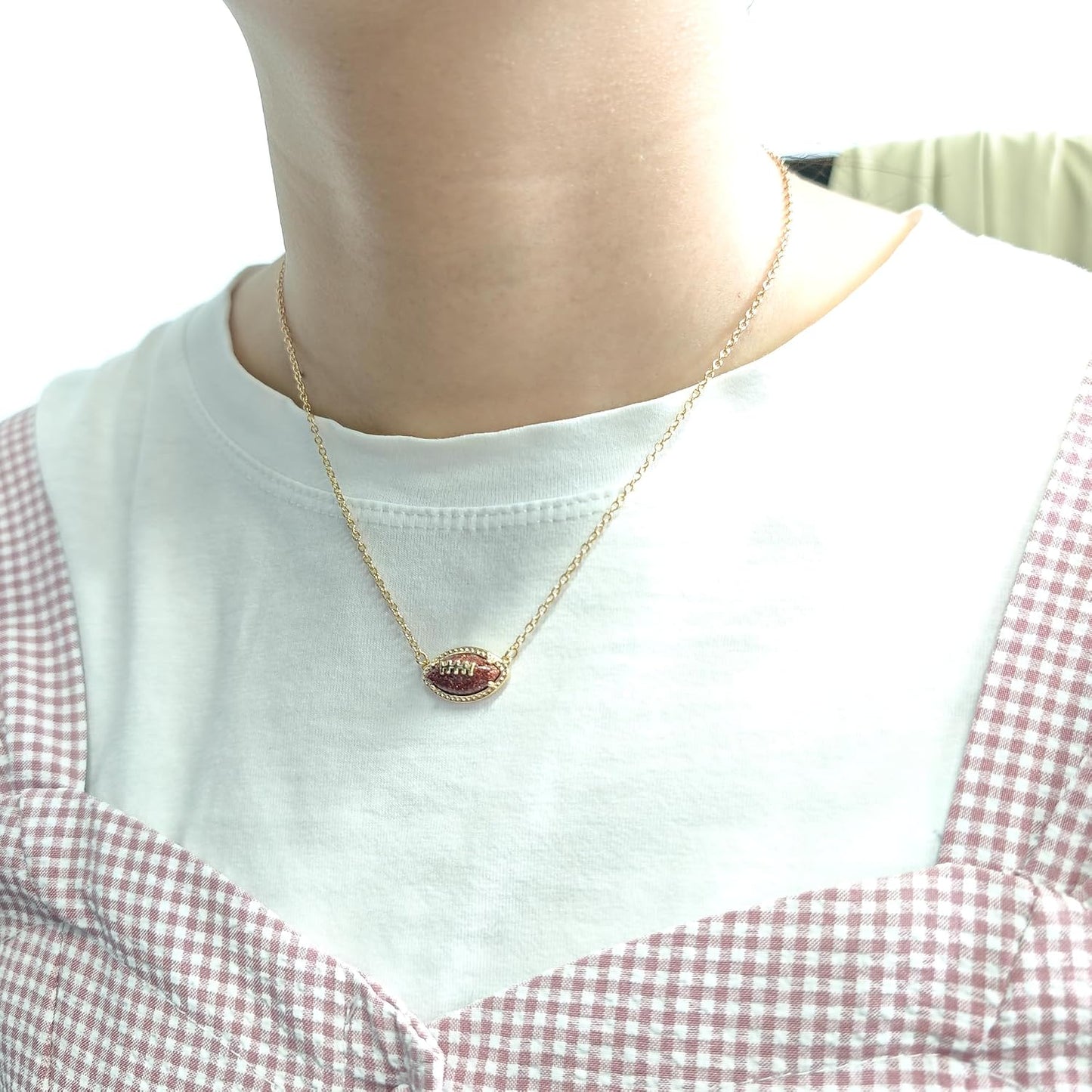 Football Soccer Baseball Basketball Tennis Racket Necklace for Women Sports Game Day Necklace Sports Fan Necklaces Accessories