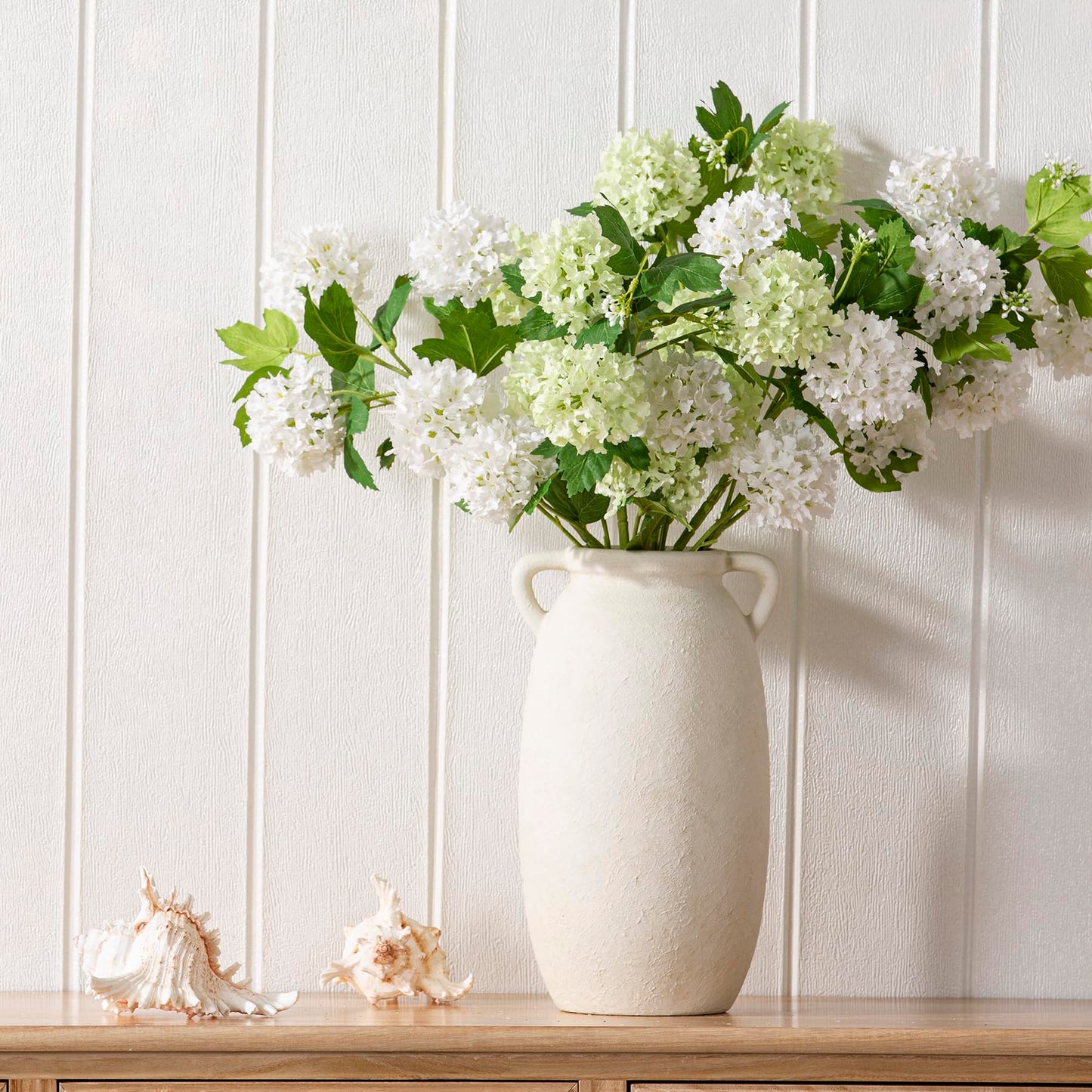 Dobbyby Ceramic Flower Vase 12 inch Farmhouse Rustic Vase Decorative Pottery Terracotta Tall Vases for Home Decor Table Mantle Fireplace Living Room Bathroom Wedding Centerpiece (Large-Terracota)