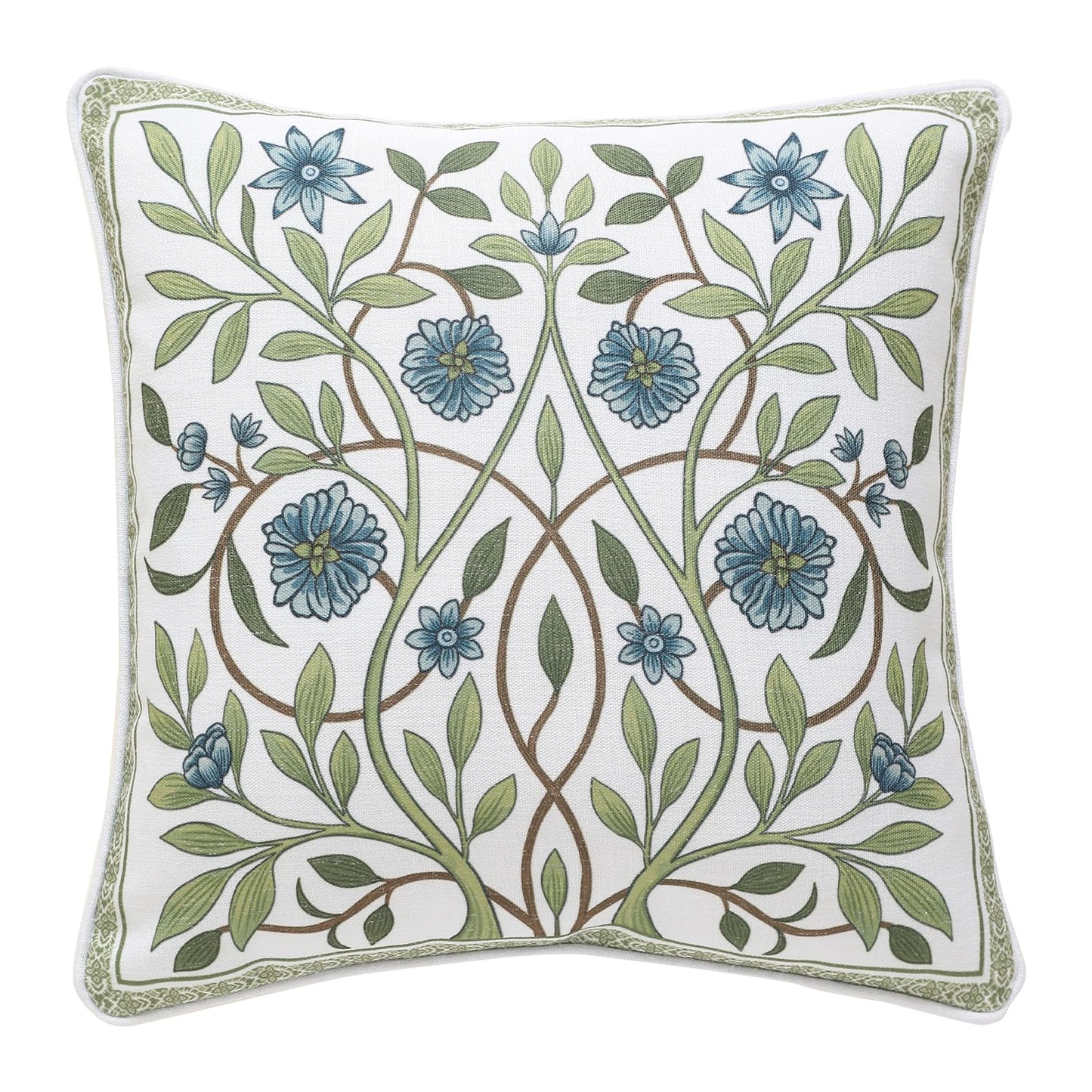 ISAENNE Designer Vintage Square Throw Pillow Cover,Set of 2,18"x18"
