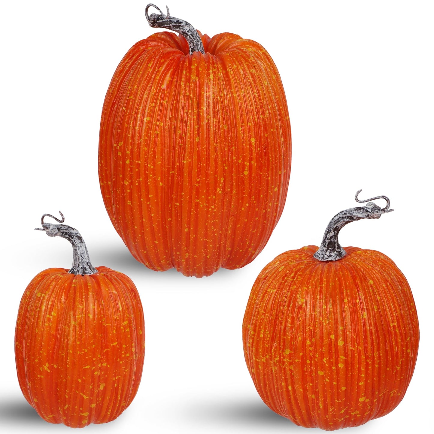 winemana 12 Pcs Pumpkin Fall Decorations, Golden Artificial Pumpkins