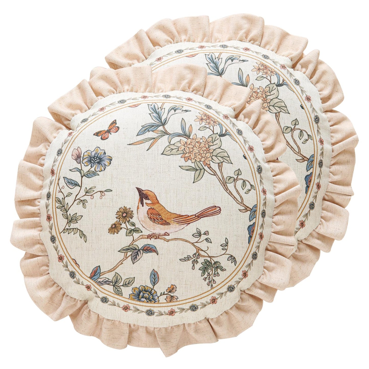 ISAENNE Designer Vintage Square Throw Pillow Cover,Set of 2,18"x18"