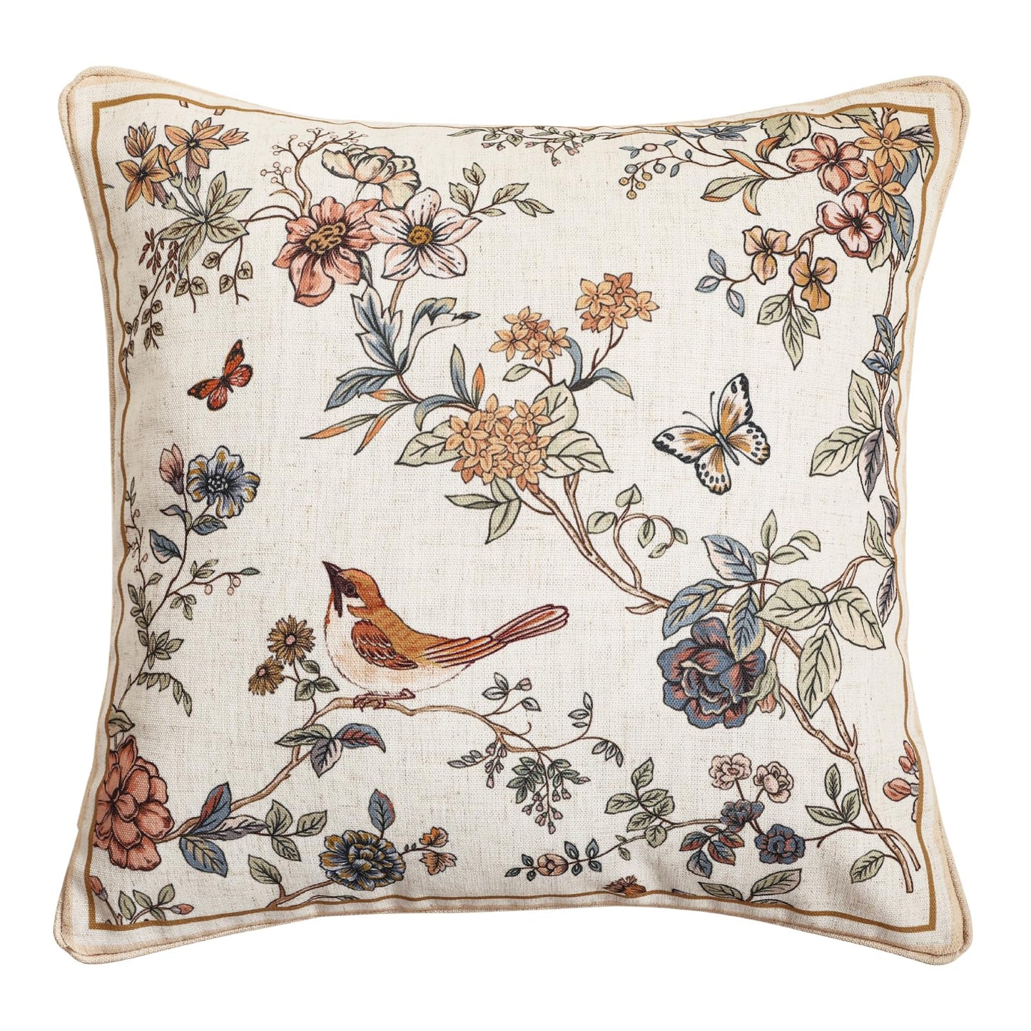 ISAENNE Designer Vintage Square Throw Pillow Cover,Set of 2,18"x18"