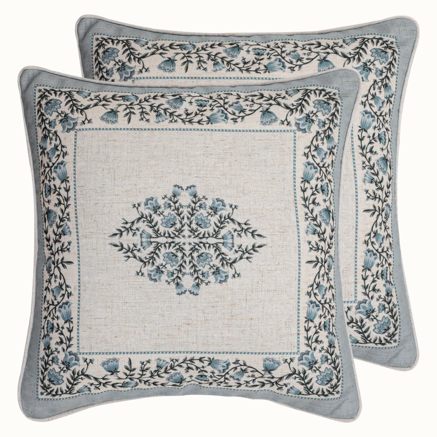 ISAENNE Designer Vintage Square Throw Pillow Cover,Set of 2,18"x18"