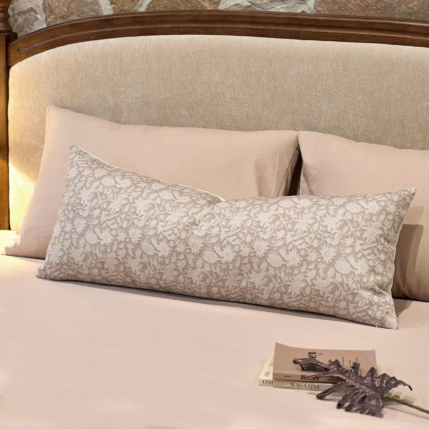 Amor Virisso Floral Throw Pillow Covers 18x18 Couch Pillows for Living Room Decorative Accent Pillow Covers Block Print Farmhouse Neutral Pillow Covers Sofa Pillows 1PC, Dusty Green