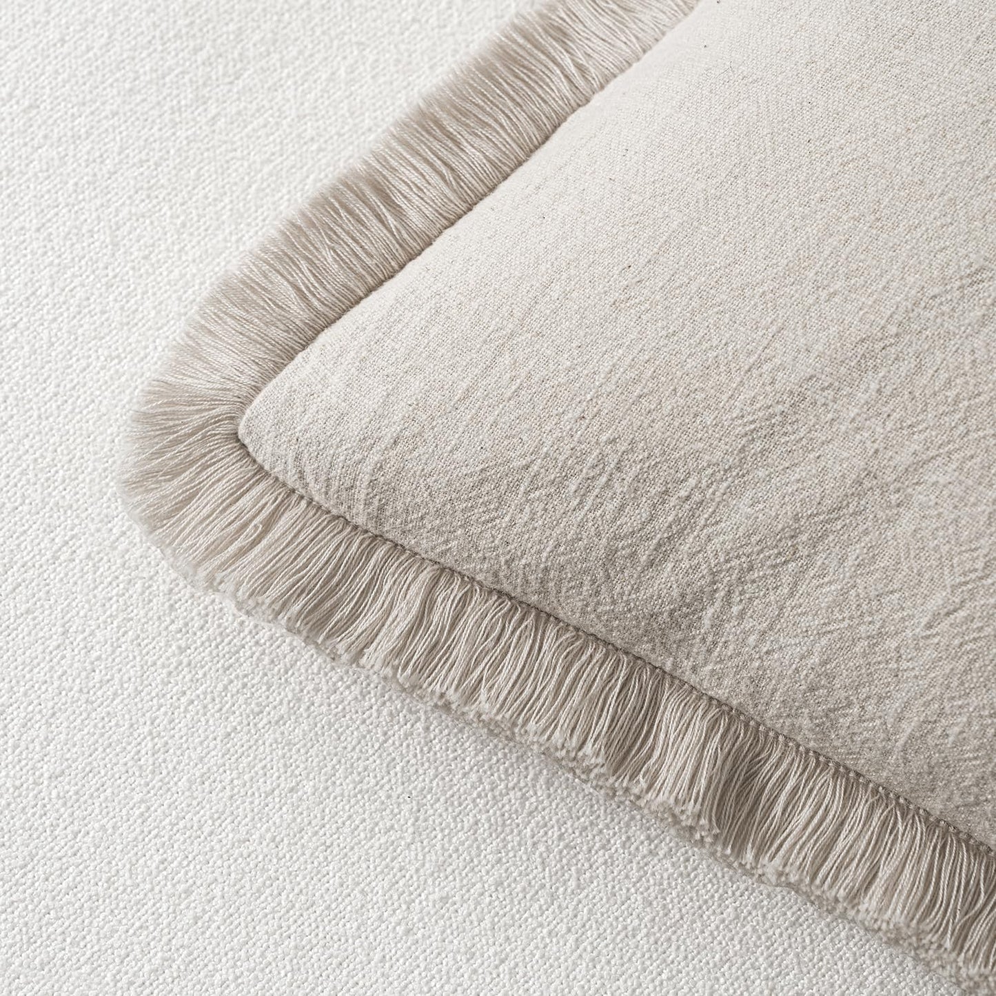 MIULEE 14x36 Long Linen Lumbar Pillow Covers Set of 1 Light Olive Green