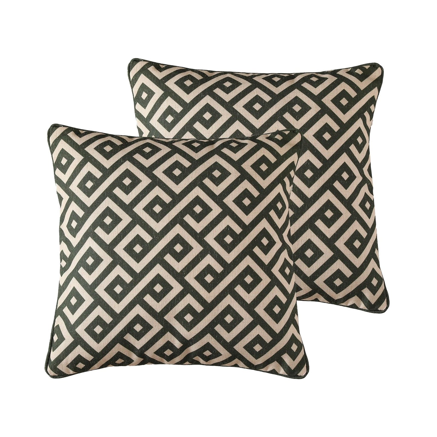 ISAENNE Designer Vintage Square Throw Pillow Cover,Set of 2,18"x18"