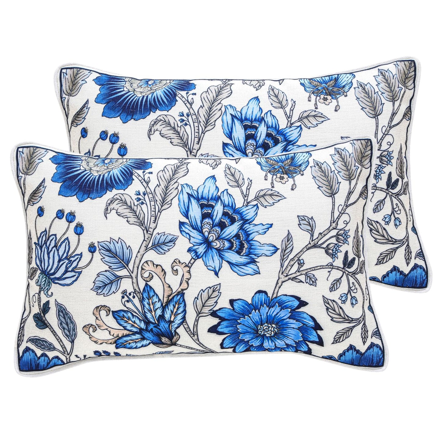 ISAENNE Designer Vintage Square Throw Pillow Cover,Set of 2,18"x18"