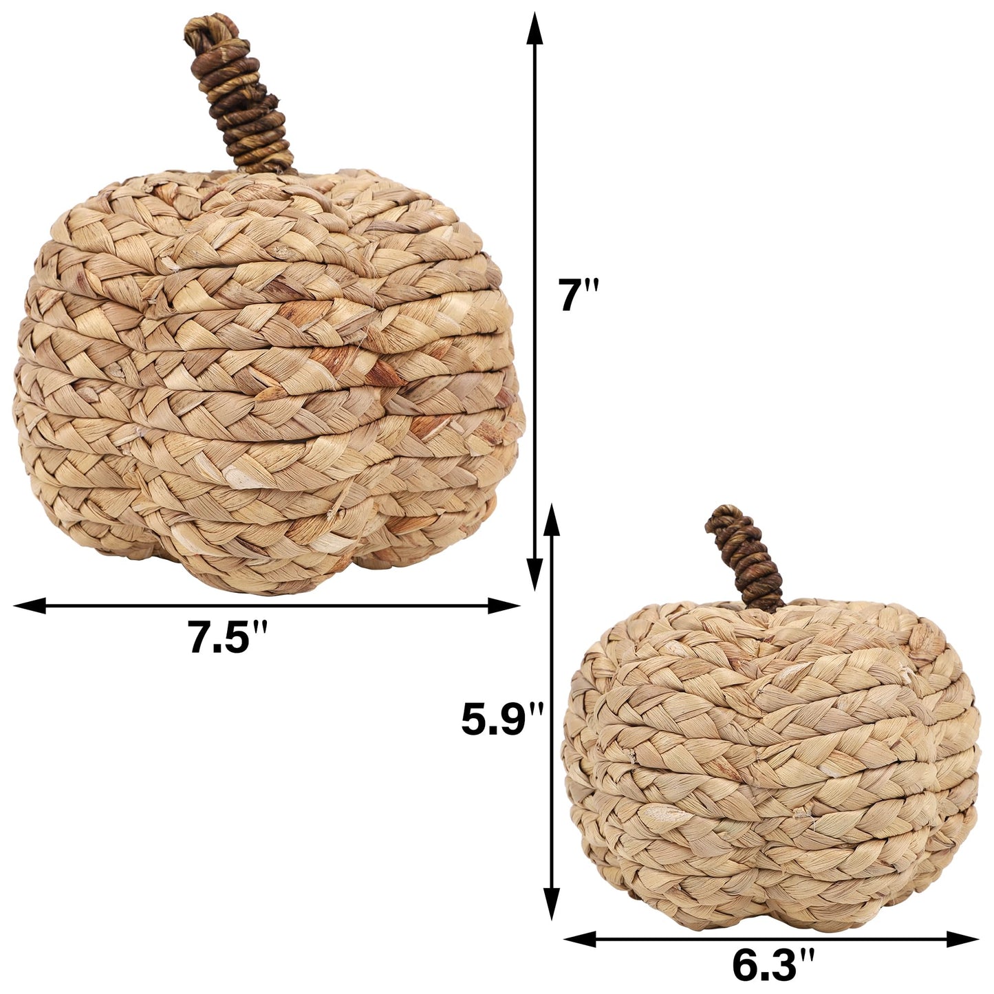 winemana 12 Pcs Pumpkin Fall Decorations, Golden Artificial Pumpkins