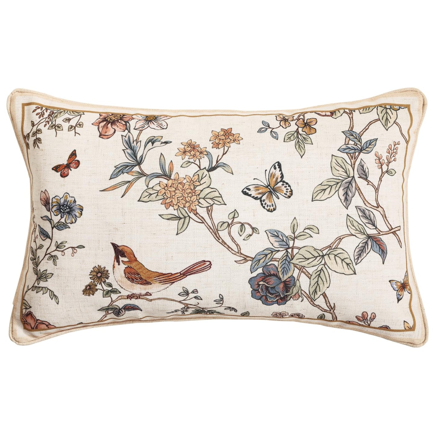 ISAENNE Designer Vintage Square Throw Pillow Cover,Set of 2,18"x18"