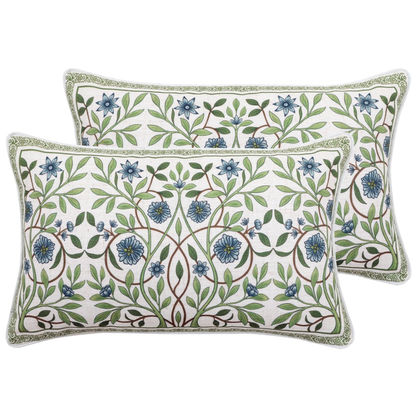 ISAENNE Designer Vintage Square Throw Pillow Cover,Set of 2,18"x18"