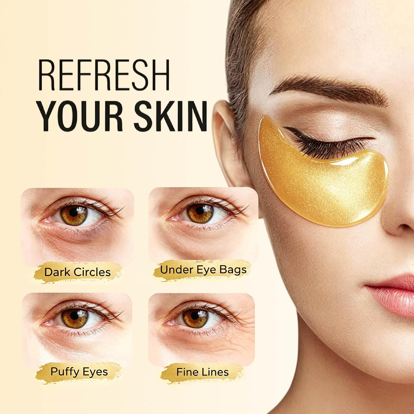 Maskiss 24k Gold Under Eye Patches (25 Pairs)