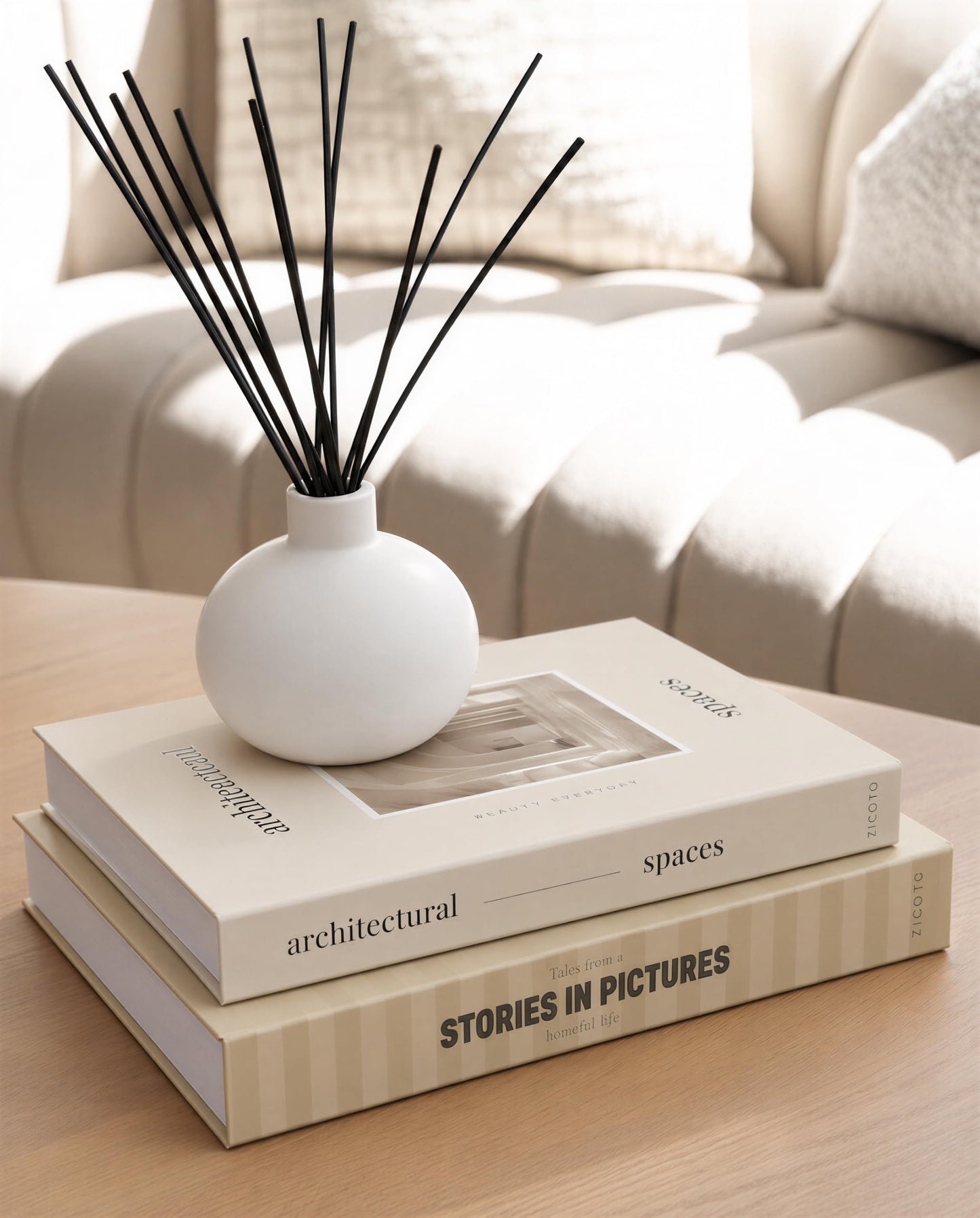 ZICOTO Beautiful Decorative Books Set of 2 for Your Coffee Table & Shelf