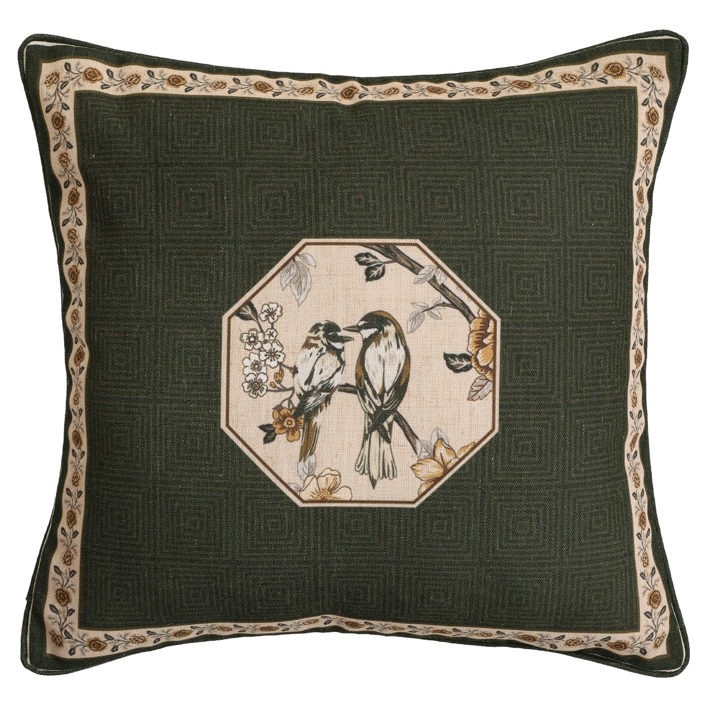 ISAENNE Designer Vintage Square Throw Pillow Cover,Set of 2,18"x18"