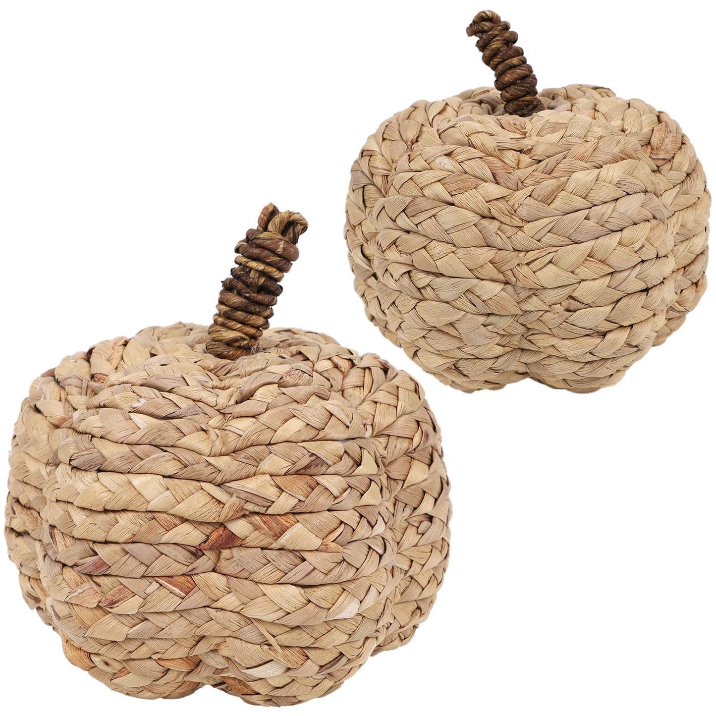 winemana 12 Pcs Pumpkin Fall Decorations, Golden Artificial Pumpkins