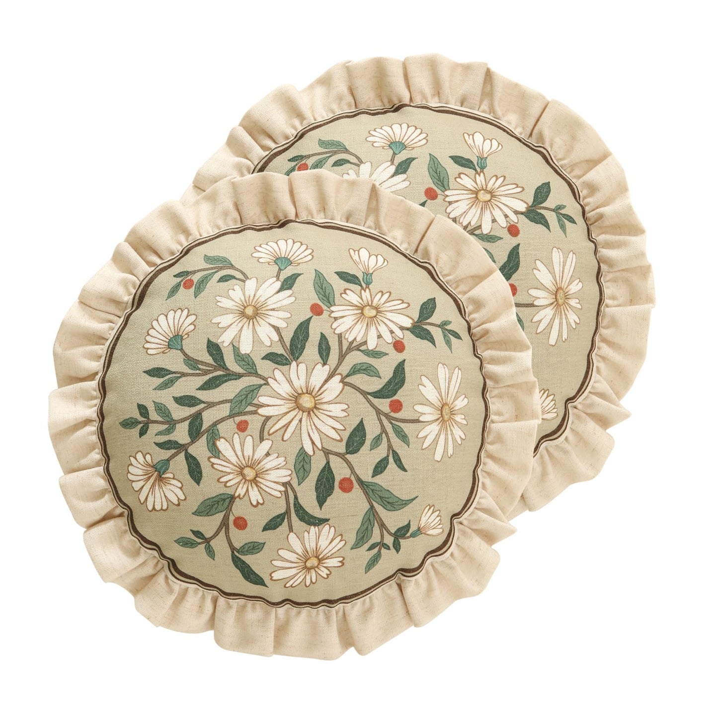 ISAENNE Designer Vintage Square Throw Pillow Cover,Set of 2,18"x18"