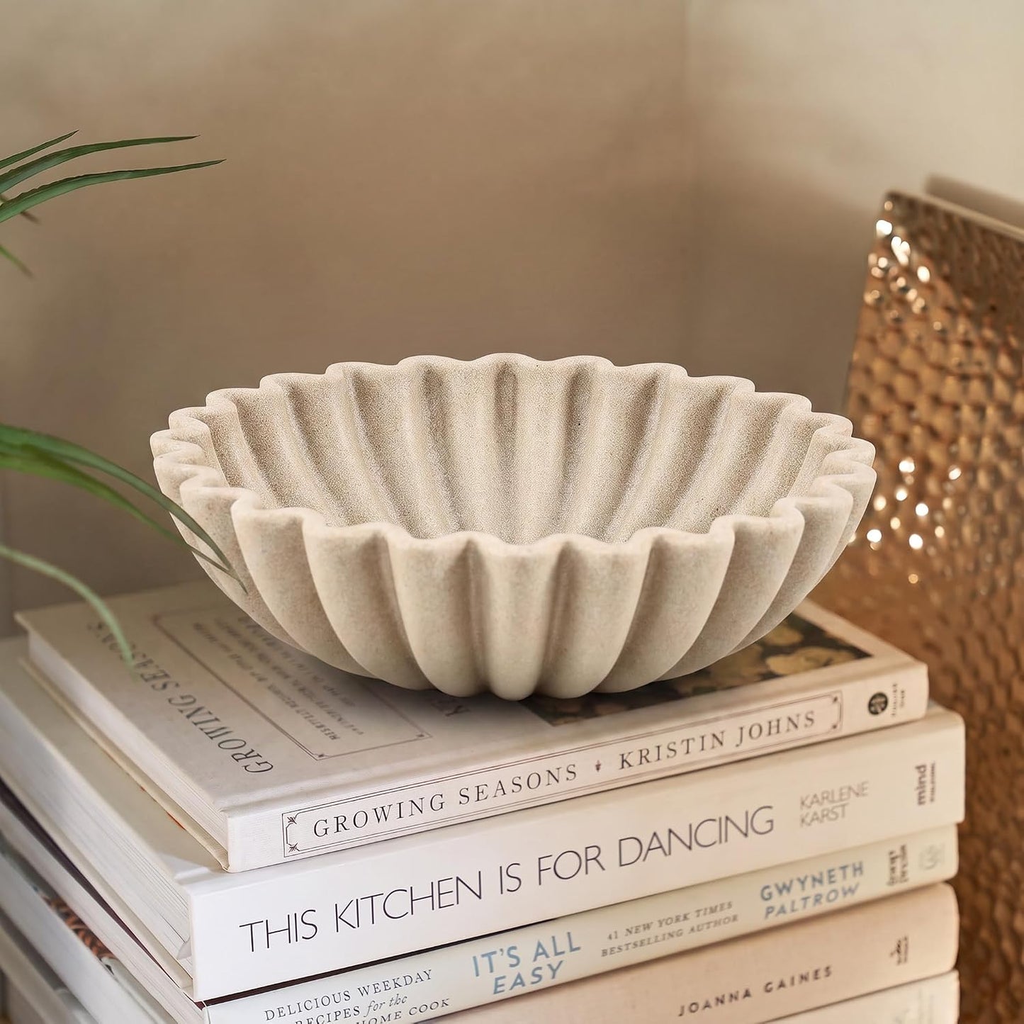 KIBAGA Decorative Marble Fruit Bowl for Your Kitchen Counter or Table Decor
