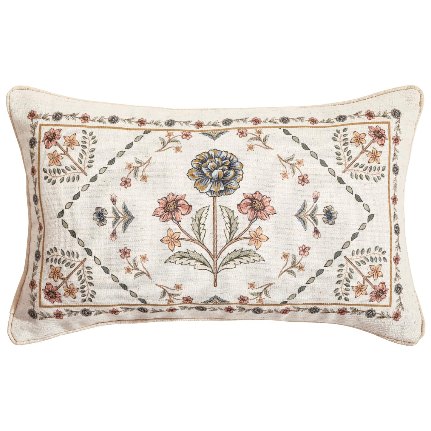 ISAENNE Designer Vintage Square Throw Pillow Cover,Set of 2,18"x18"