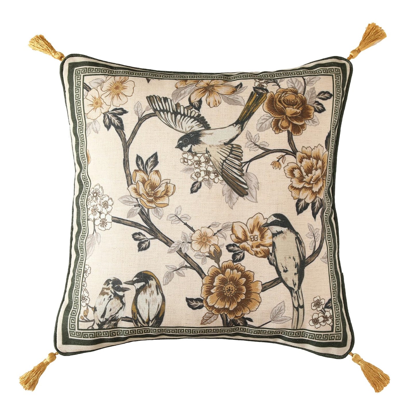 ISAENNE Designer Vintage Square Throw Pillow Cover,Set of 2,18"x18"