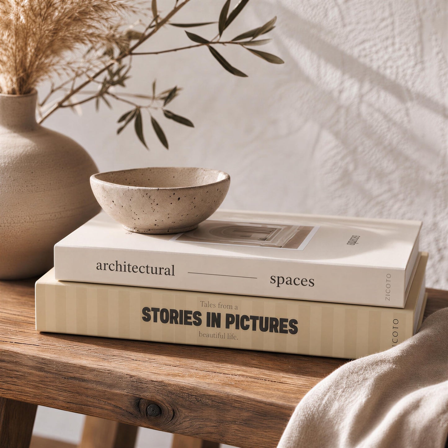 ZICOTO Beautiful Decorative Books Set of 2 for Your Coffee Table & Shelf
