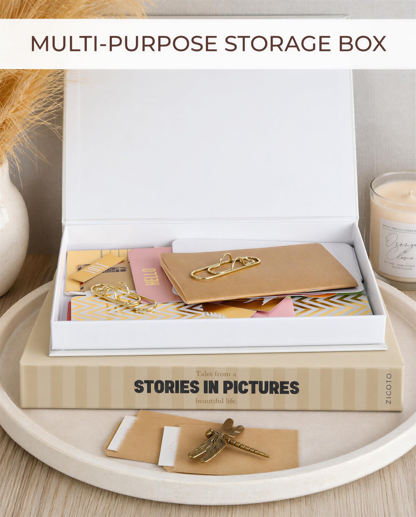 ZICOTO Beautiful Decorative Books Set of 2 for Your Coffee Table & Shelf
