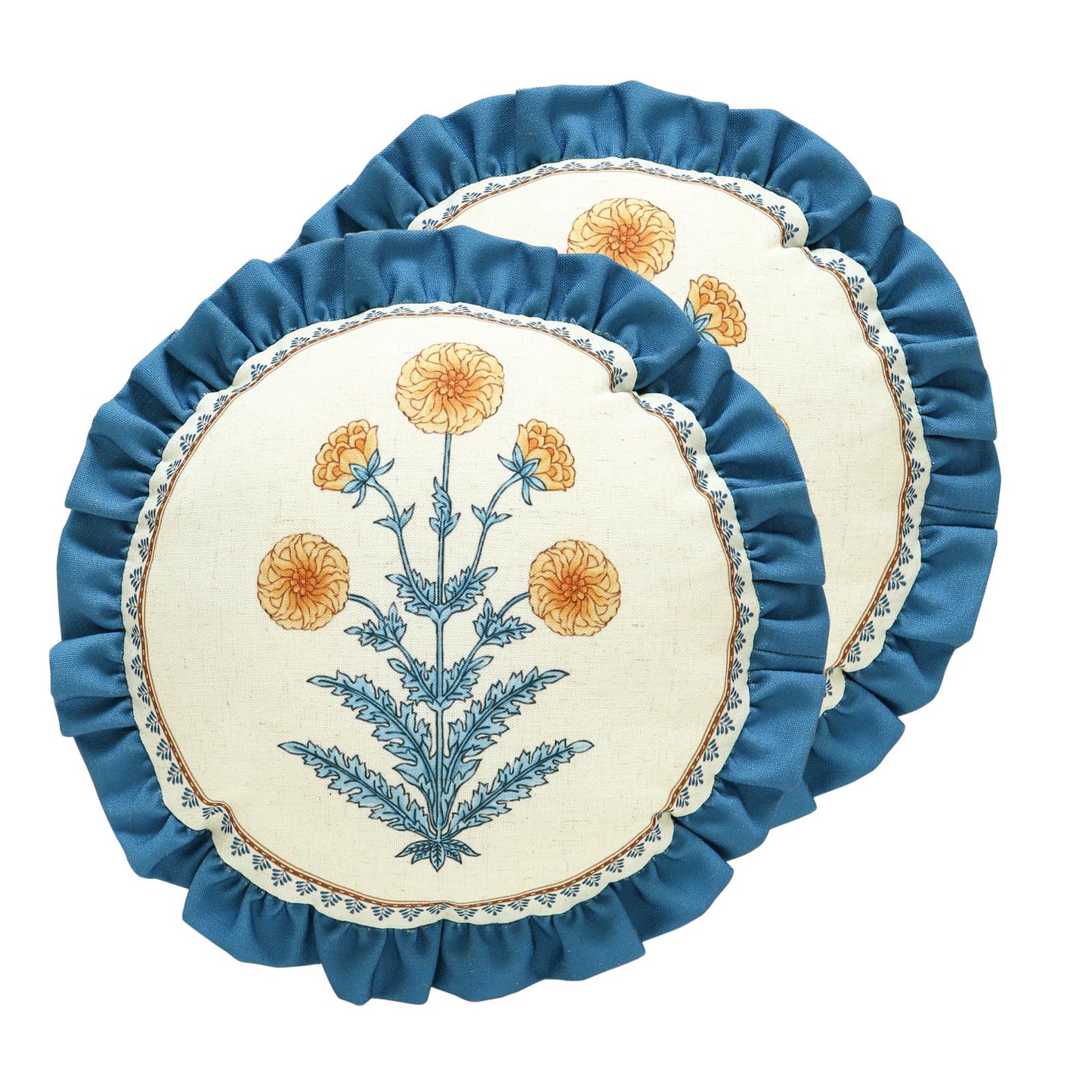 ISAENNE Designer Vintage Square Throw Pillow Cover,Set of 2,18"x18"