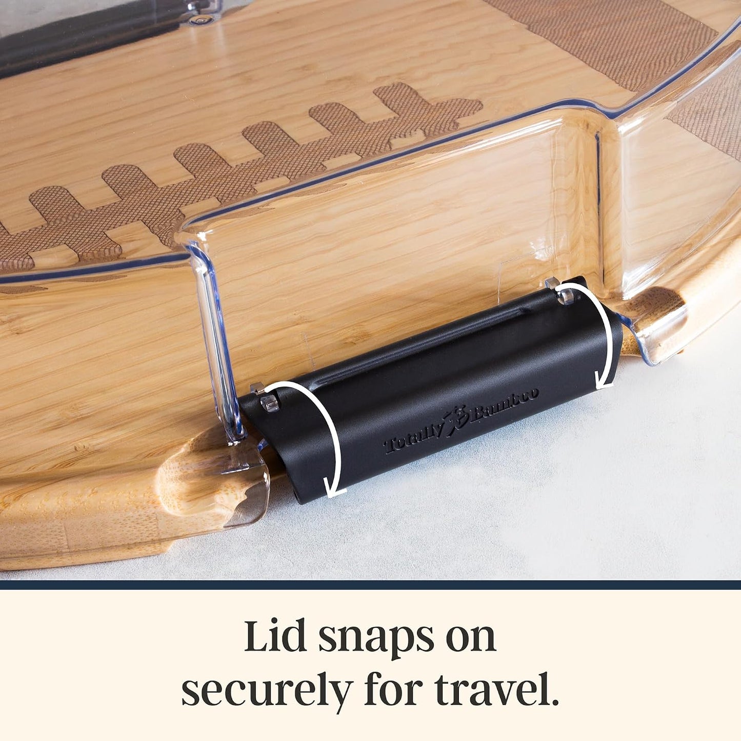 Totally Bamboo Flip, Serve & Store Football Charcuterie Board with Lid