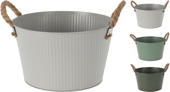 lg plant pots Lg Planter with woven handles – Madison Paul