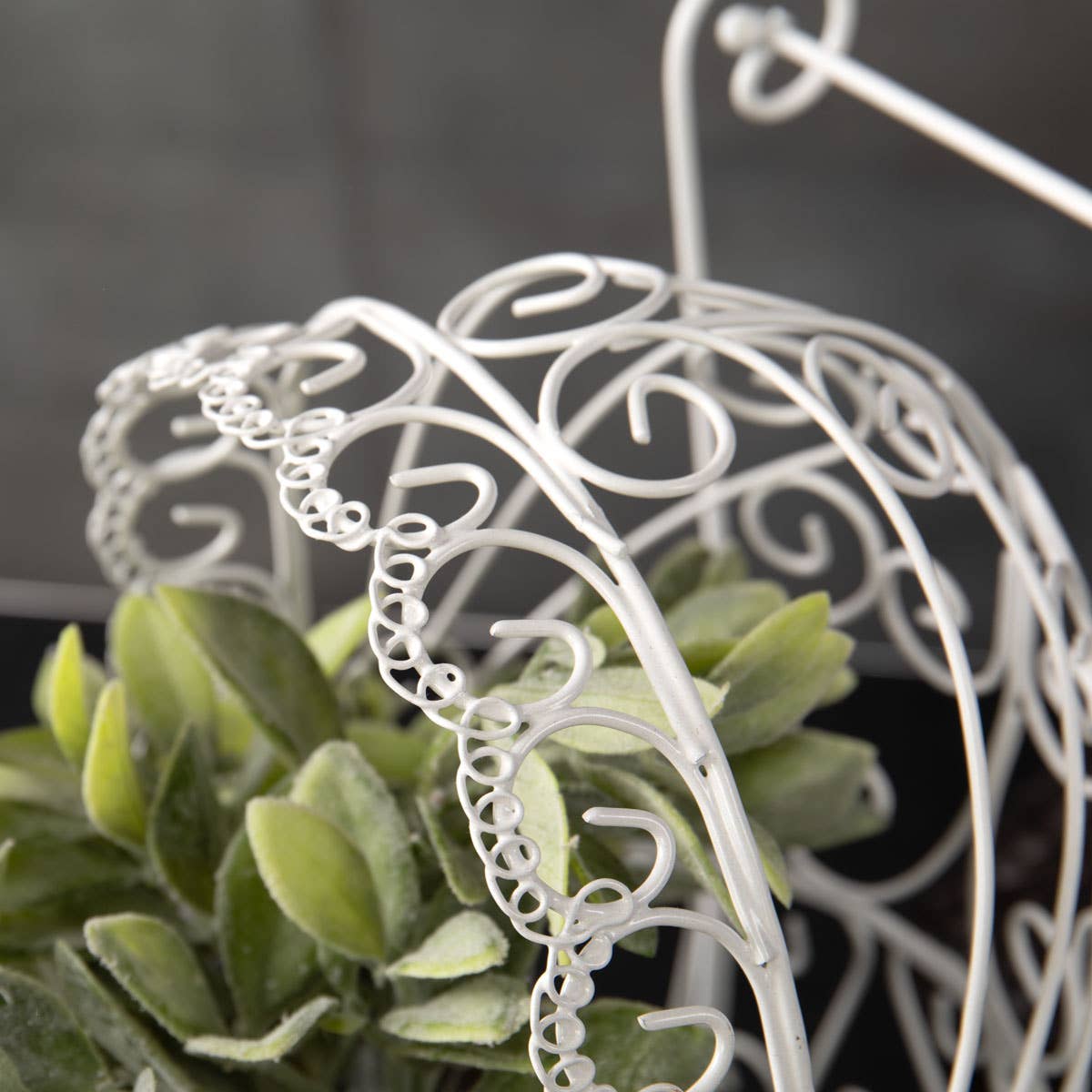 White Wire Baby Carriage