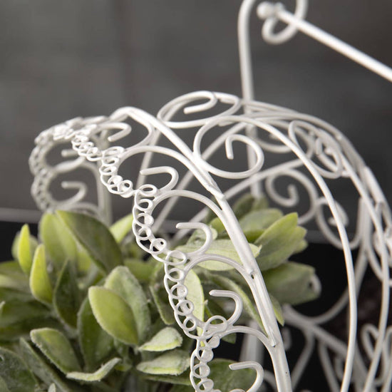 White Wire Baby Carriage