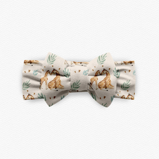 Load image into Gallery viewer, Mother&amp;#39;s Love (Giraffe) Bow: Solid Mini
