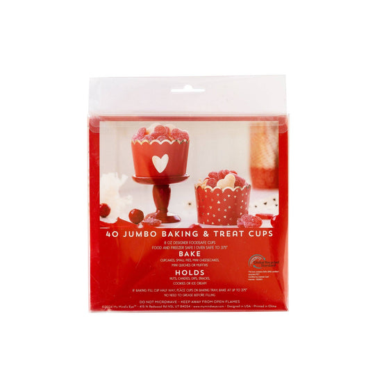 Load image into Gallery viewer, JUMBO Gold Foil Centered Heart Baking/Food Cups
