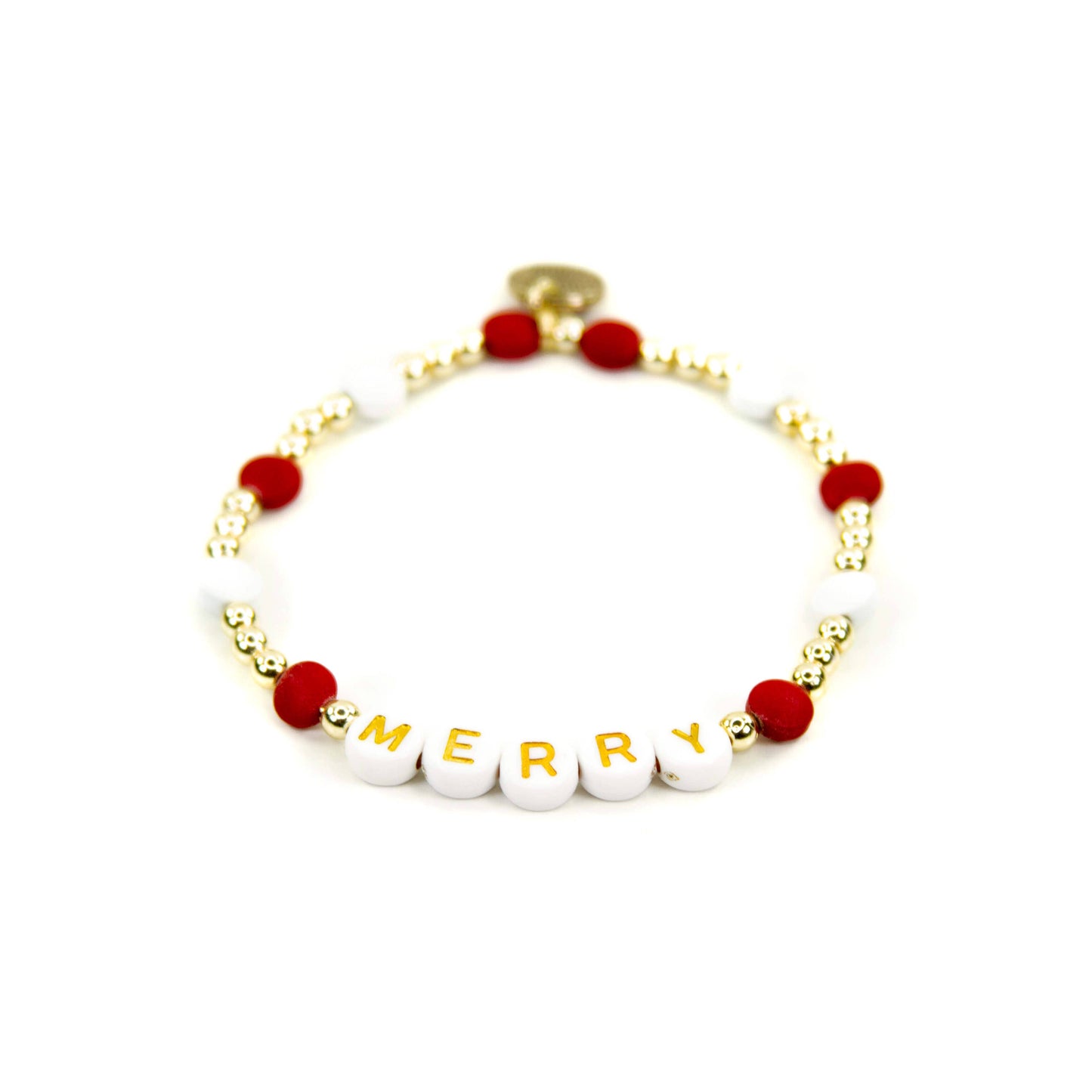 Merry 18K Gold & Enamel Christmas Bracelet: Merry