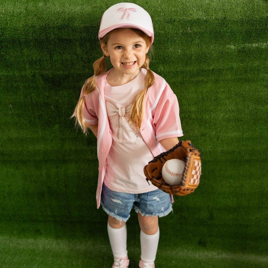 Baseball Bow Short Sleeve T-Shirt