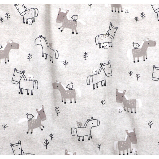 Organic Horse & Bird Baby Ruffle Jumpsuit