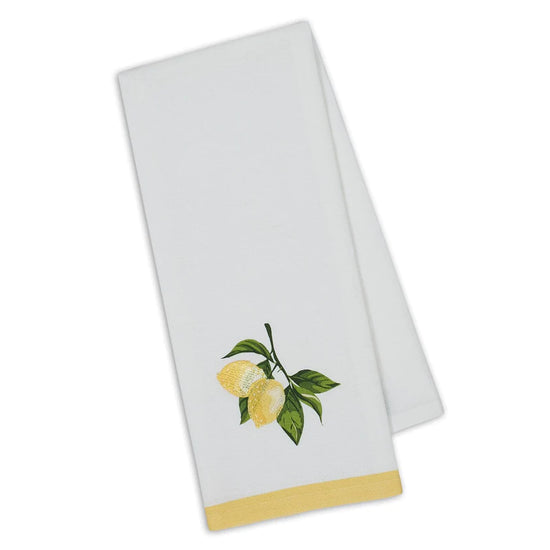 Load image into Gallery viewer, Lemon Branch Embellished Dishtowel
