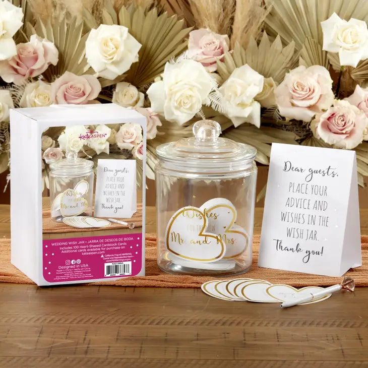 Wedding Wish jar with Heart Shaped Cards