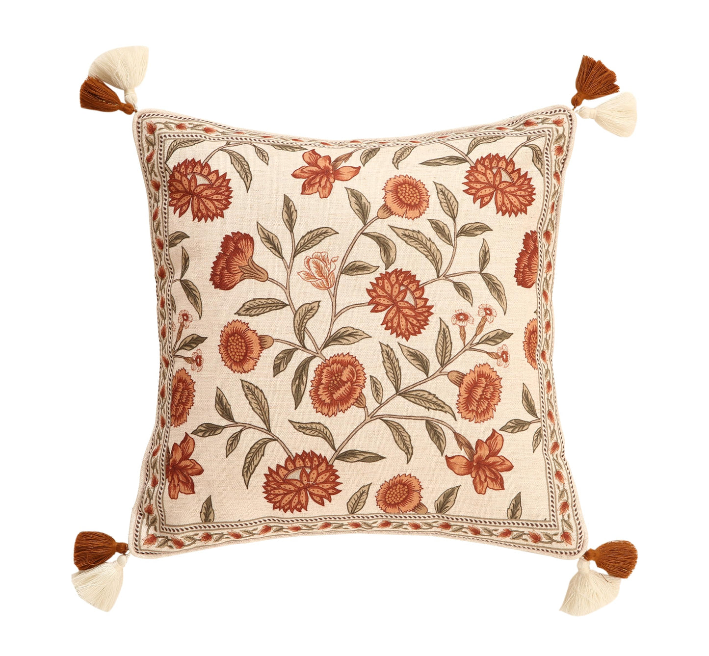 ISAENNE Designer Vintage Square Throw Pillow Cover,Set of 2,18"x18"