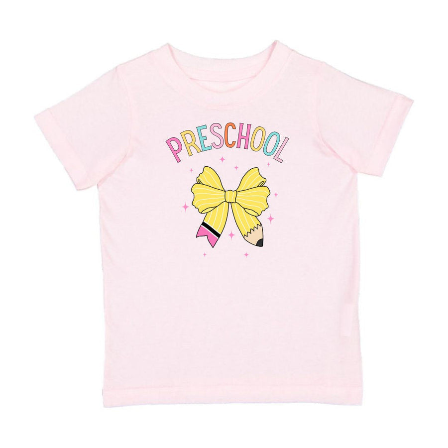 Preschool Pencil Bow Short Sleeve T Shirt