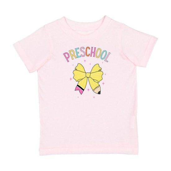 Preschool Pencil Bow Short Sleeve T Shirt