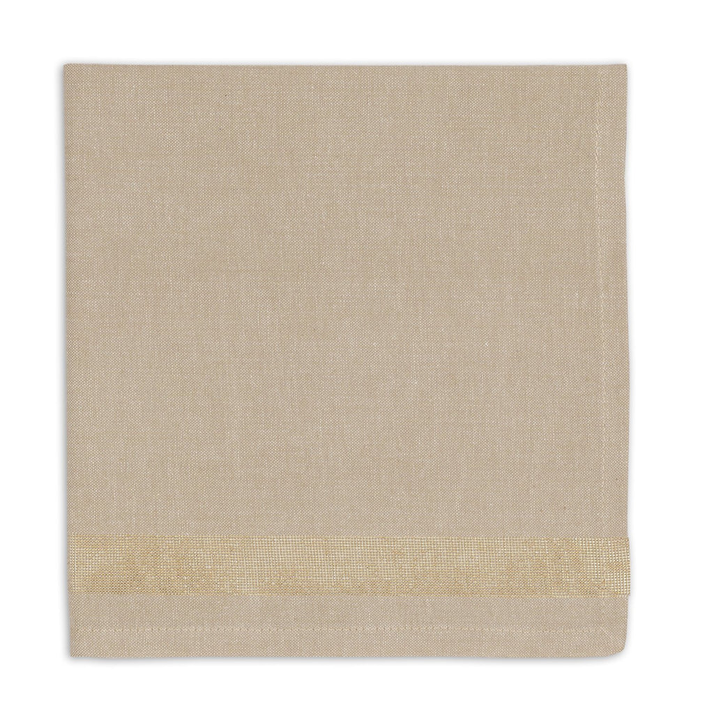 Gold Sparkle Edge Stripe Napkin