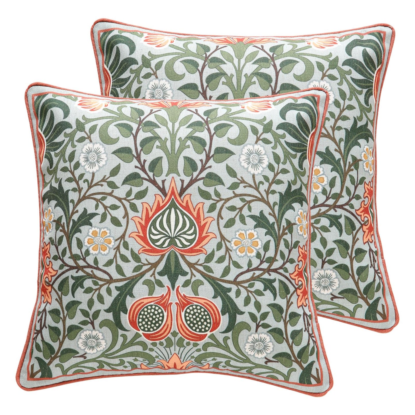 ISAENNE Designer Vintage Square Throw Pillow Cover,Set of 2,18"x18"