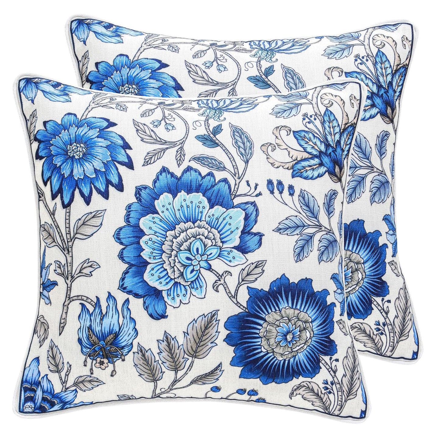 ISAENNE Designer Vintage Square Throw Pillow Cover,Set of 2,18"x18"