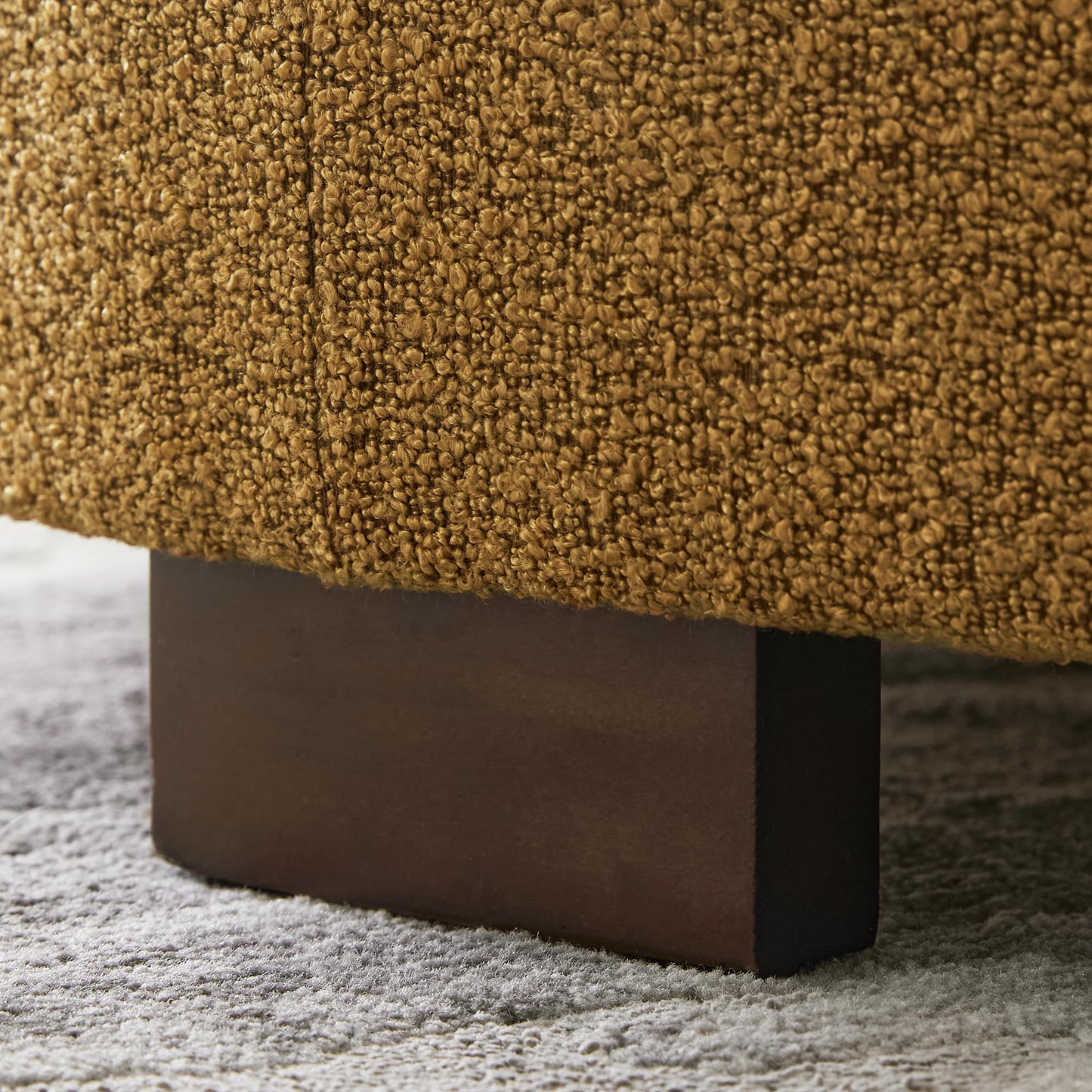 Zihanhome 30 Inch Round Storage Ottoman, Ottoman Coffee Table with Lift Off Lid, Boucle Modern Ottomans with Storage for Living Room, Bedroom, Apartments (Green)