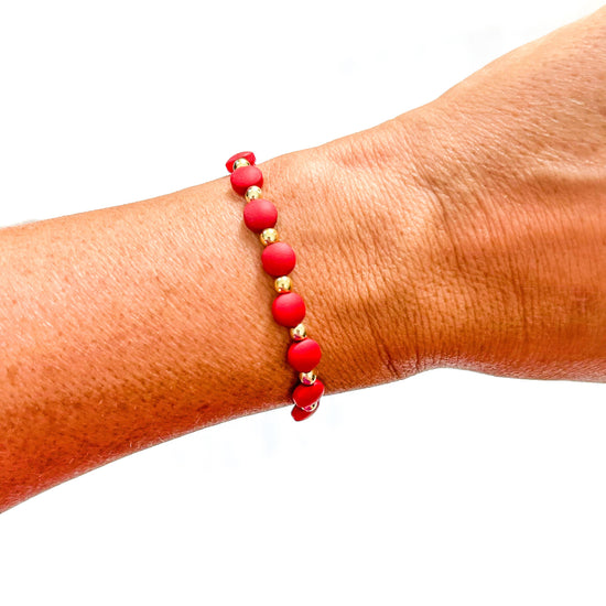 Load image into Gallery viewer, 18K Gold &amp;amp; Enamel Christmas Bracelet: Falala
