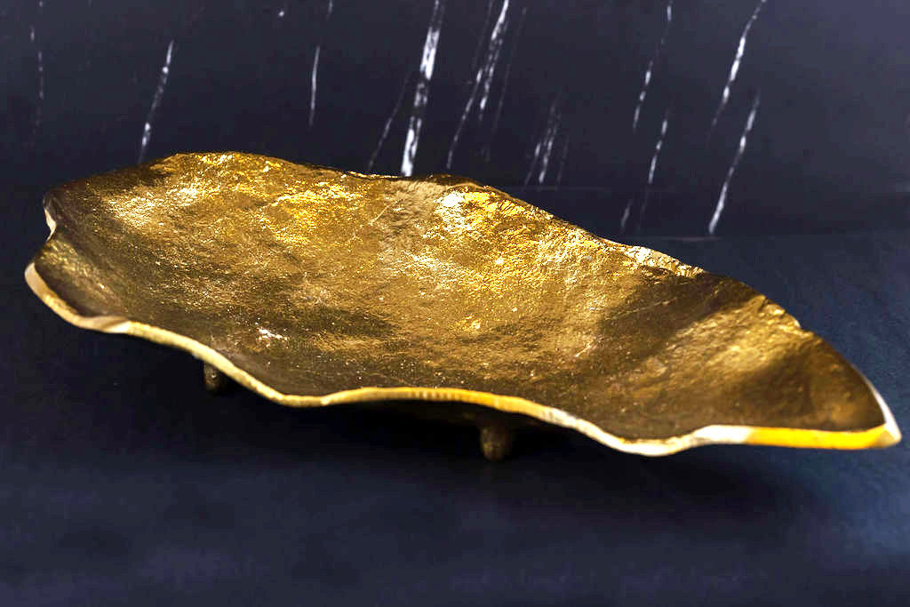 Gold Tray on Feet
